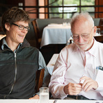 Berlekamp Postdoctoral Fellow Georg Menz (2015) and Elwyn Berlekamp